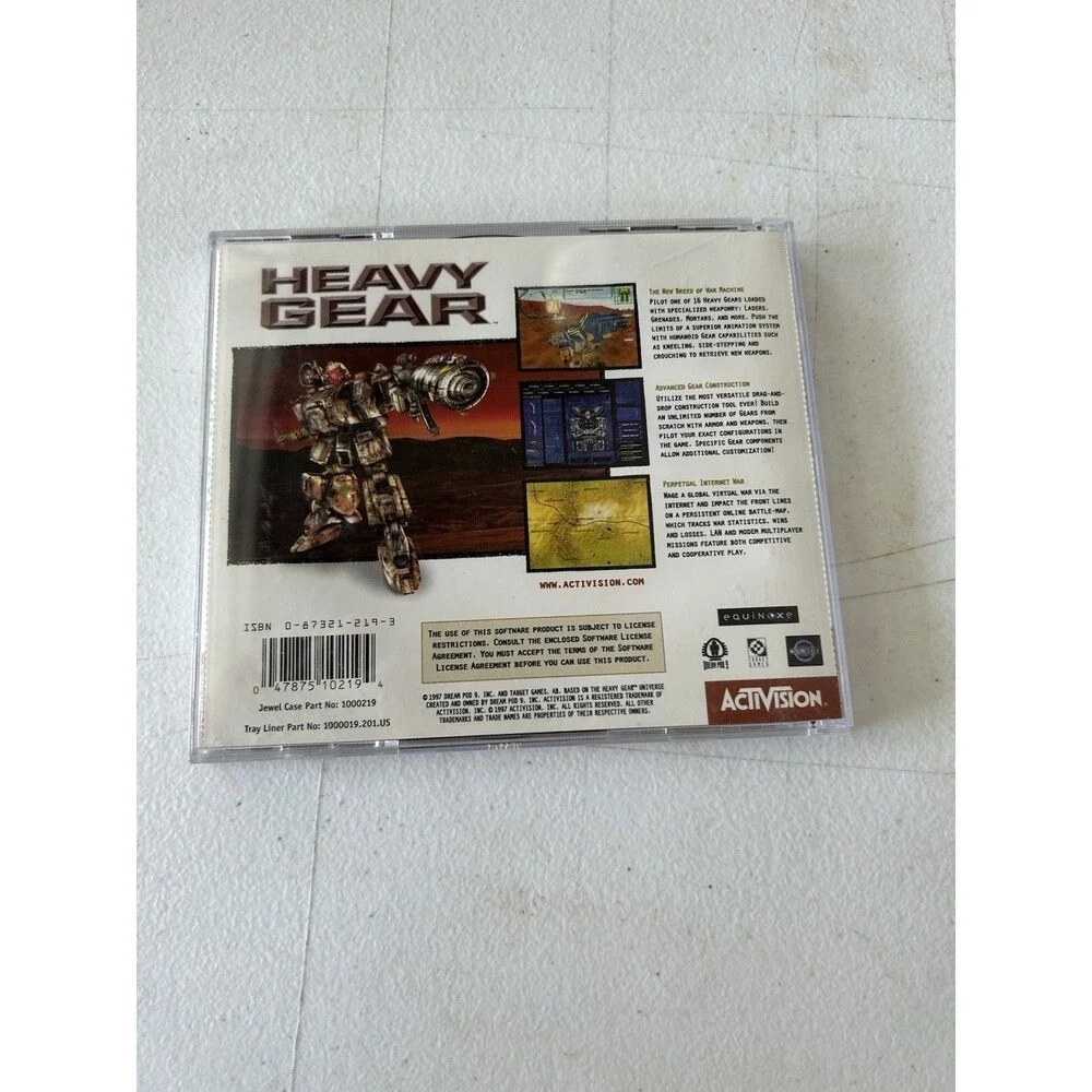 Heavy Gear PC CD-ROM 1997 Activision 2 Disc Complete Manual Windows 95 Vintage